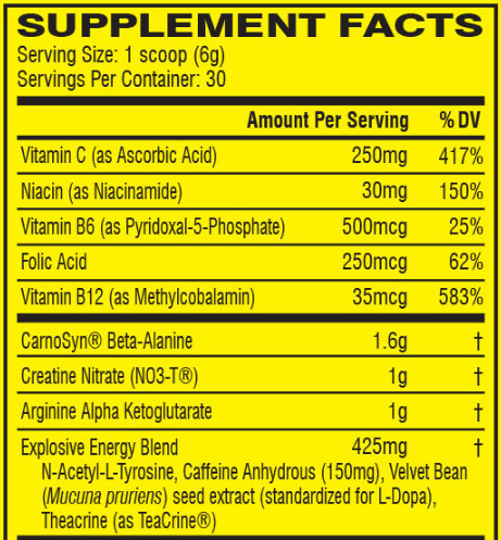 C4 Original Ingredient list review 