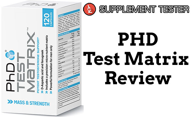 Test Matrix white box with grey and blue text,. It looks very clinical, like something you'd find in a laboratory.
