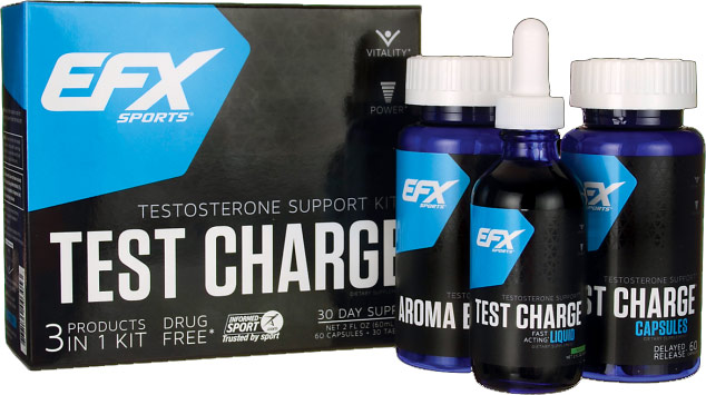 the 3 bottles of EFX Sports Test Charge side effects