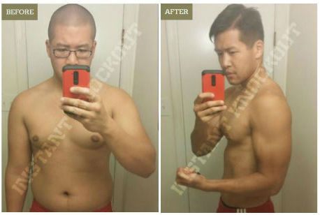 Kevin before and after Instant Knockout