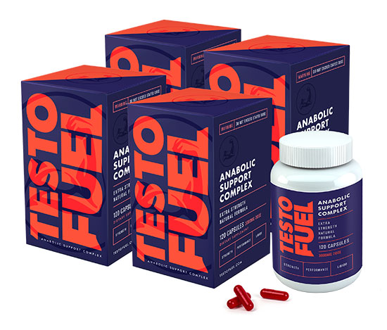 TestoFuel boxes, bottles and pills